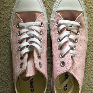 Baby Pink CONVERSE Low Tops